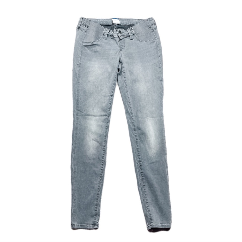Old Navy Maternity Side Panel Rockstar Grey Jeans 2